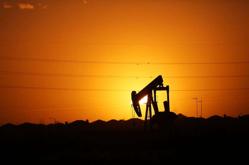 MIDLAND, Tex. - JANUARY 20: A pumpjack sits on the outskirts of town at dawn in the Permian Basin oil field on January 21, 2016 in the oil town of Midland, Texas. 