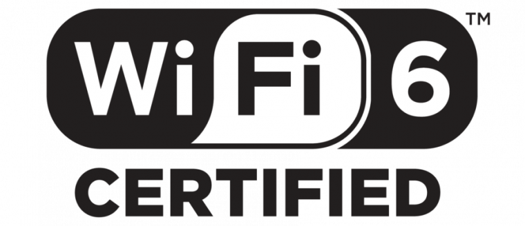 Black-and-white logo proclaims Wi-Fi 6 Certified.