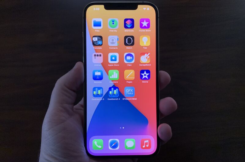The screen on the iPhone 12 Pro Max