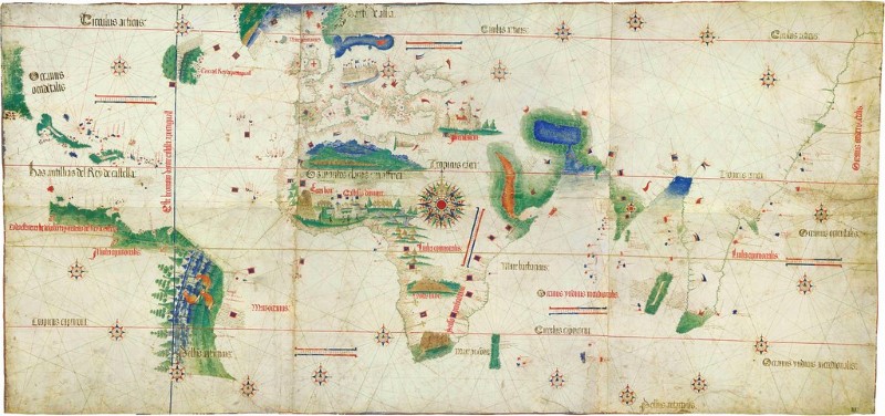 The Cantino Planisphere historical map