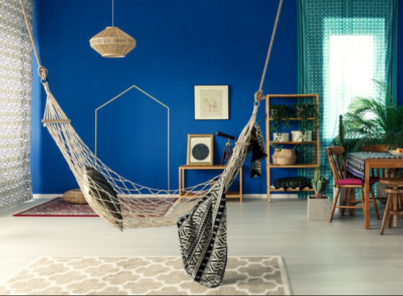 Hanging a hammock indoors