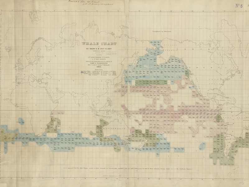 Maury's Whale chart historical map